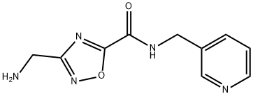 3-(aminomethyl)-N-(pyridin-3-ylmethyl)-1,2,4-oxadiazole-5-carboxamide Struktur