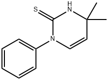 4,4-dimethyl-1-phenyl-1,4-dihydropyrimidine-2-thiol Struktur