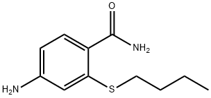 4-amino-2-(butylthio)benzamide Struktur