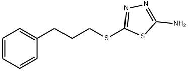 5-[(3-phenylpropyl)thio]-1,3,4-thiadiazol-2-amine Struktur