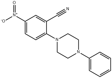 5-nitro-2-(4-phenylpiperazin-1-yl)benzonitrile Struktur