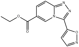 ethyl 3-isoxazol-5-yl[1,2,4]triazolo[4,3-a]pyridine-6-carboxylate Struktur