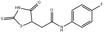 N-(4-fluorophenyl)-2-(2-mercapto-4-oxo-4,5-dihydro-1,3-thiazol-5-yl)acetamide Struktur