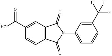 1,3-dioxo-2-[3-(trifluoromethyl)phenyl]isoindoline-5-carboxylic acid Struktur