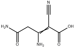 (2Z)-3,5-diamino-2-cyano-5-oxopent-2-enoic acid Struktur