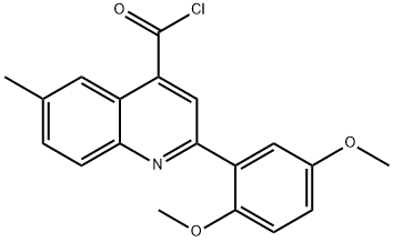 2-(2,5-dimethoxyphenyl)-6-methylquinoline-4-carbonyl chloride Struktur