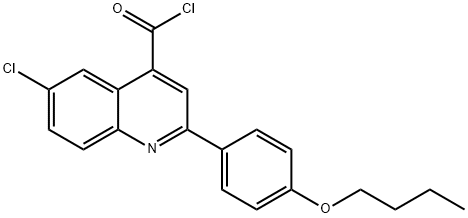 2-(4-butoxyphenyl)-6-chloroquinoline-4-carbonyl chloride Struktur