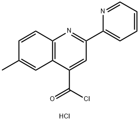 6-methyl-2-pyridin-2-ylquinoline-4-carbonyl chloride hydrochloride Struktur