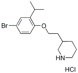 3-[2-(4-Bromo-2-isopropylphenoxy)ethyl]piperidinehydrochloride Struktur