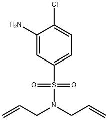 N,N-Diallyl-3-amino-4-chlorobenzenesulfonamide Struktur