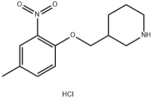 3-[(4-Methyl-2-nitrophenoxy)methyl]piperidinehydrochloride Struktur