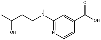 2-[(3-Hydroxybutyl)amino]isonicotinic acid Struktur