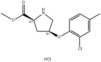 Methyl (2S,4S)-4-(2-chloro-4-methylphenoxy)-2-pyrrolidinecarboxylate hydrochloride Struktur