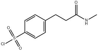 4-(2-Methylcarbamoyl-ethyl)-benzenesulfonyl chloride Struktur