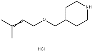 4-{[(3-Methyl-2-butenyl)oxy]methyl}piperidinehydrochloride Struktur