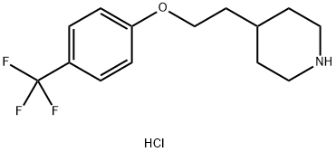 4-{2-[4-(Trifluoromethyl)phenoxy]ethyl}piperidinehydrochloride Struktur