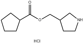 3-Pyrrolidinylmethyl cyclopentanecarboxylatehydrochloride Struktur