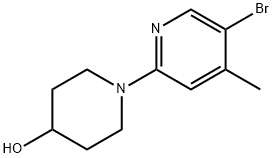 1-(5-Bromo-4-methyl-2-pyridinyl)-4-piperidinol Struktur