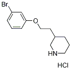 3-[2-(3-Bromophenoxy)ethyl]piperidinehydrochloride Struktur