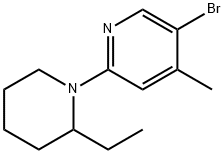 5-Bromo-2-(2-ethyl-1-piperidinyl)-4-methylpyridine Struktur