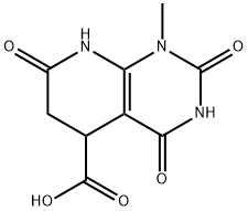 1-Methyl-2,4,7-trioxo-1,2,3,4,5,6,7,8-octahydro-pyrido[2,3-d]pyrimidine-5-carboxylic acid Struktur