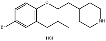 4-[2-(4-Bromo-2-propylphenoxy)ethyl]piperidinehydrochloride Struktur