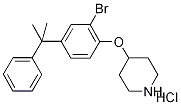 4-[2-Bromo-4-(1-methyl-1-phenylethyl)phenoxy]-piperidine hydrochloride Struktur