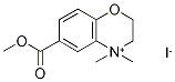 6-(Methoxycarbonyl)-4,4-dimethyl-3,4-dihydro-2H-1,4-benzoxazin-4-ium iodide Struktur