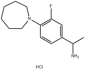 1-(4-azepan-1-yl-3-fluorophenyl)ethanamine Struktur