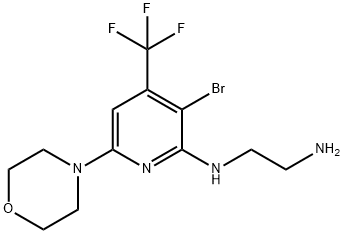 N*1*-(3-Bromo-6-morpholin-4'-yl-4-(trifluoromethyl)pyridin-2-yl)ethane-1,2-diamine Struktur