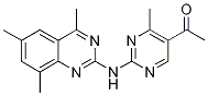 1-{4-Methyl-2-[(4,6,8-trimethylquinazolin-2-yl)-amino]pyrimidin-5-yl}ethanone Struktur