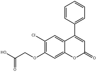 [(6-Chloro-2-oxo-4-phenyl-2H-chromen-7-yl)oxy]-acetic acid Struktur