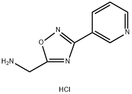 5-Aminomethyl-3-pyridin-3-yl-[1,2,4]oxadiazole dihydrochloride Struktur