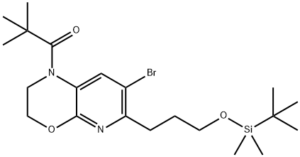 1-(7-Bromo-6-(3-((tert-butyldimethylsilyl)oxy)prop yl)-2,3-dihydro-1H-pyrido[2,3-b][1,4]oxazin-1-yl) Struktur