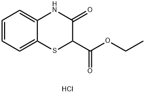 3-Oxo-3,4-dihydro-2H-benzo[1,4]thiazine-2-carboxylic acid ethyl ester hydrochloride Struktur