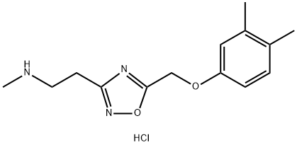 (2-{5-[(3,4-Dimethylphenoxy)methyl]-1,2,4-oxadiazol-3-yl}ethyl)methylamine hydrochloride Struktur