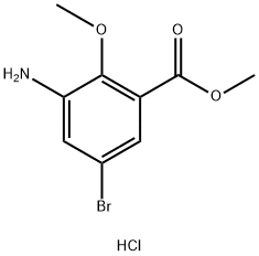 Methyl 3-amino-5-bromo-2-methoxybenzoate hydrochloride Struktur