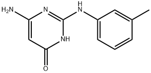 6-Amino-2-[(3-methylphenyl)amino]pyrimidin-4(3H)-one Struktur