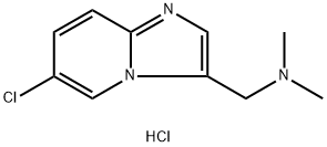 N-[(6-Chloroimidazo[1,2-a]pyridin-3-yl)methyl]-N,N-dimethylamine hydrochloride Struktur