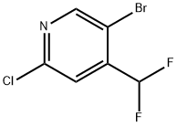 5-Bromo-2-chloro-4-(difluoromethyl)pyridine Struktur