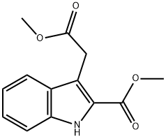 Methyl 3-(2-methoxy-2-oxoethyl)-1H-indole-2-carboxylate Struktur