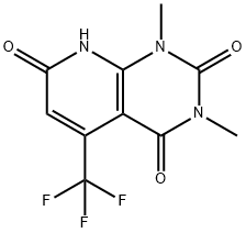 1,3-Dimethyl-5-(trifluoromethyl)pyrido-[2,3-d]pyrimidine-2,4,7(1H,3H,8H)-trione Struktur