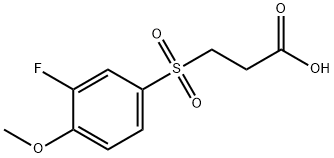 3-[3-Fluoro-4-methoxyphenyl)sulphonyl]propanoic acid Struktur