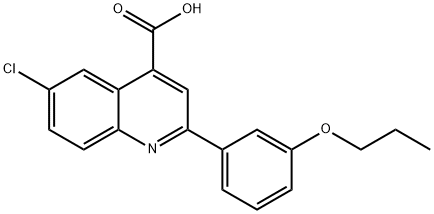 6-CHLORO-2-(3-PROPOXYPHENYL)QUINOLINE-4-CARBOXYLIC ACID Struktur