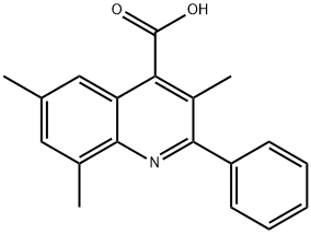 3,6,8-TRIMETHYL-2-PHENYLQUINOLINE-4-CARBOXYLICACID Struktur