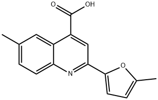 6-METHYL-2-(5-METHYL-2-FURYL)QUINOLINE-4-CARBOXYLIC ACID Struktur