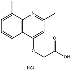 (2,8-DIMETHYL-QUINOLIN-4-YLOXY)-ACETIC ACIDHYDROCHLORIDE Struktur