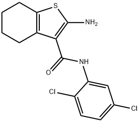 2-AMINO-N-(2,5-DICHLOROPHENYL)-4,5,6,7-TETRAHYDRO-1-BENZOTHIOPHENE-3-CARBOXAMIDE Struktur