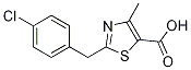 2-(4-chlorobenzyl)-4-methyl-1,3-thiazole-5-carboxylic acid Struktur