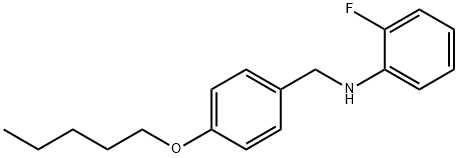 2-Fluoro-N-[4-(pentyloxy)benzyl]aniline Struktur